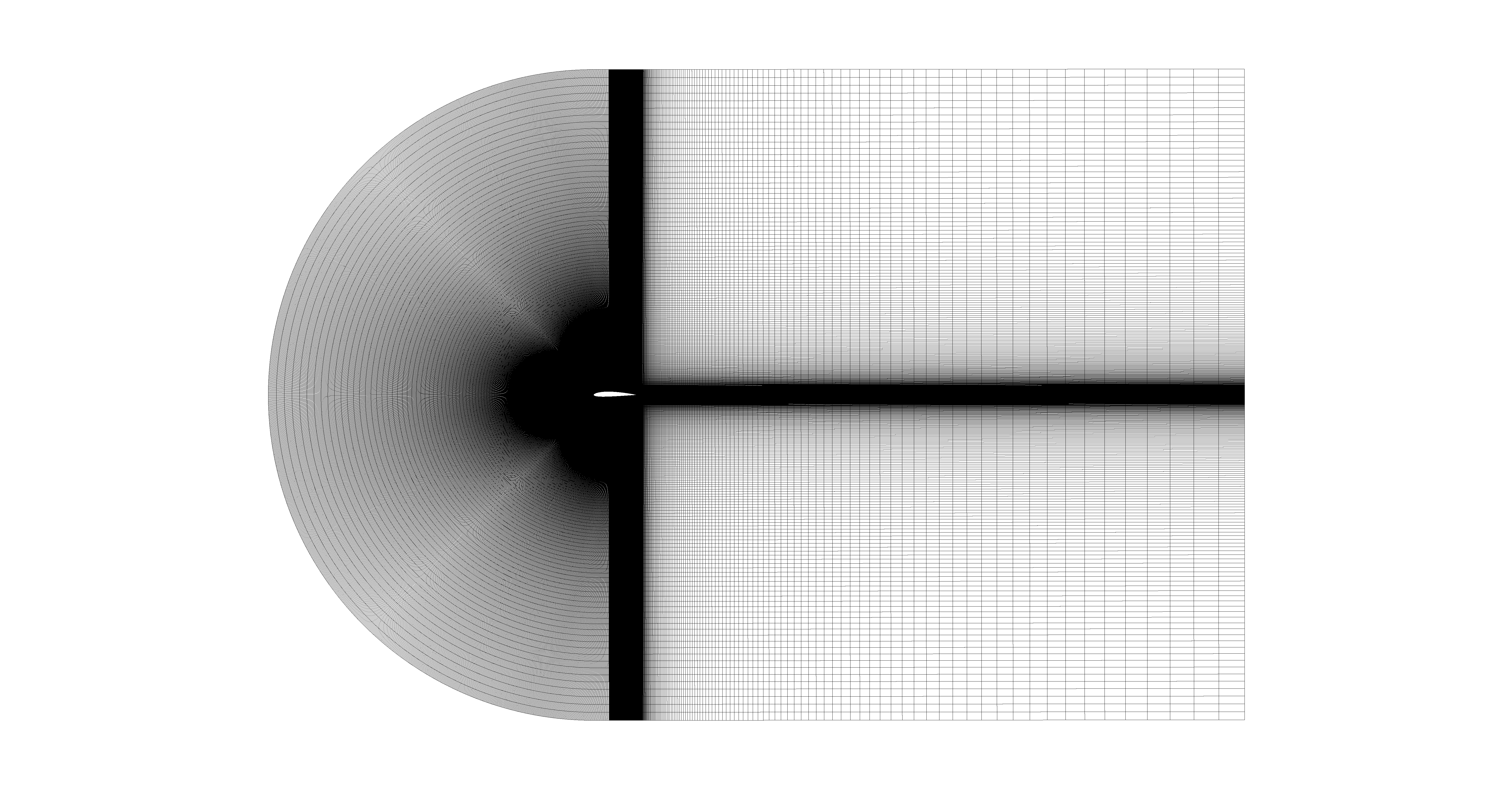 Final computational mesh for NACA 2412 airfoil