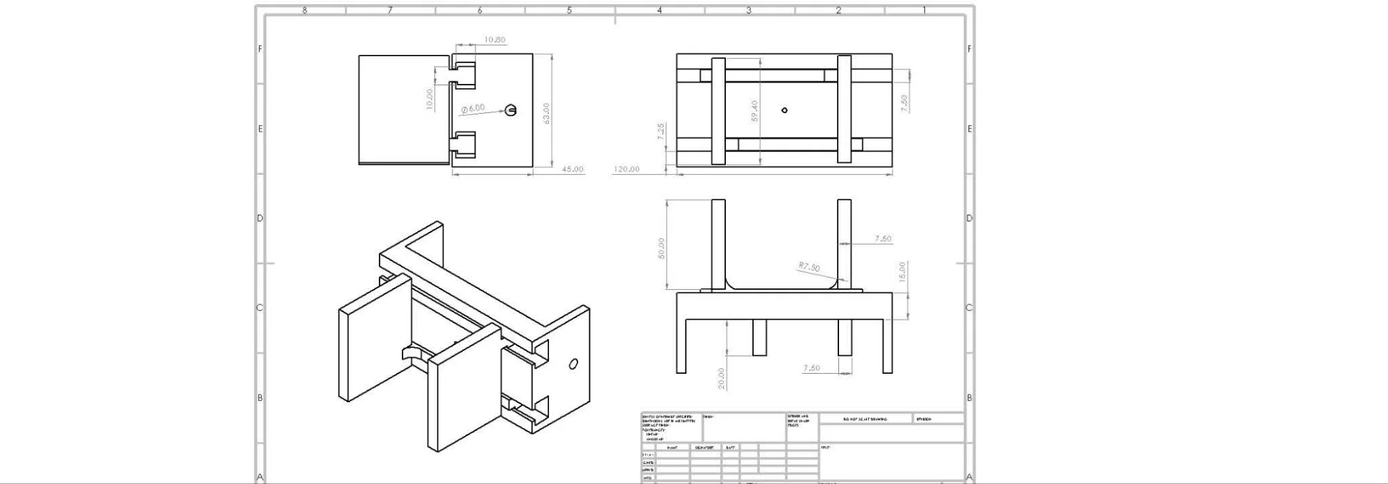 Grabber mechanism technical drawing