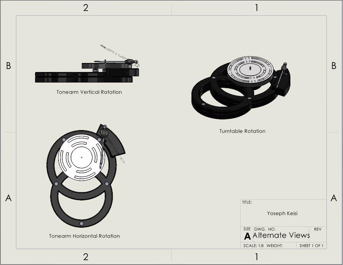 Tonearm kinematic views